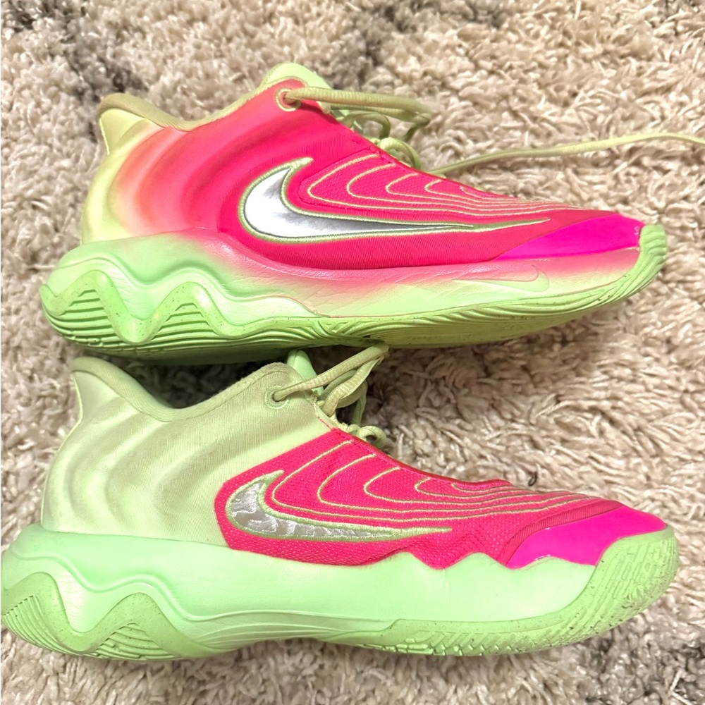 Nike Neon Pink and Lime Green Athletic Shoes
